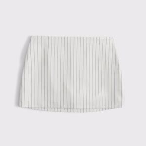 Abercrombie & Fitch Cream Pinstripe Mini Skirt